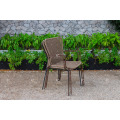 Design confortable en PVC Rattan Outdoor Dining Chair Wicker Furniture